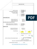 Base Plate and Bolt Calculation