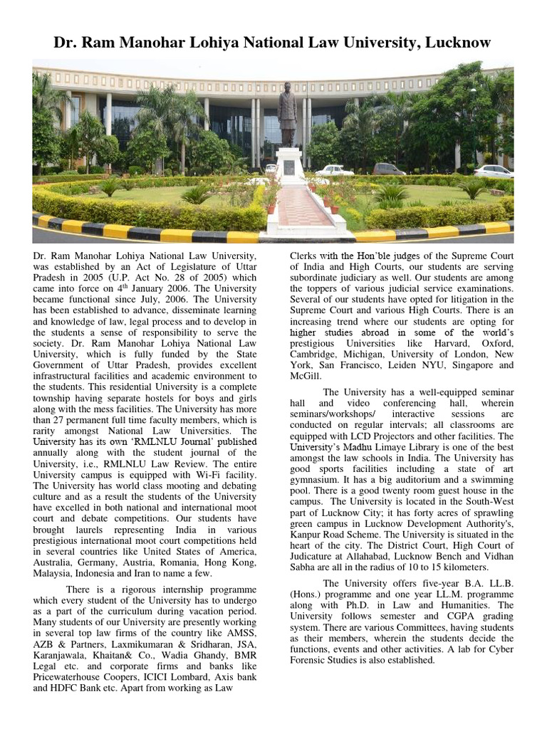 RMLNLU Admission and Course Overview | PDF | Intellectual Property | Crimes