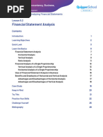 Financial Statement Analysis: Lesson 5.2