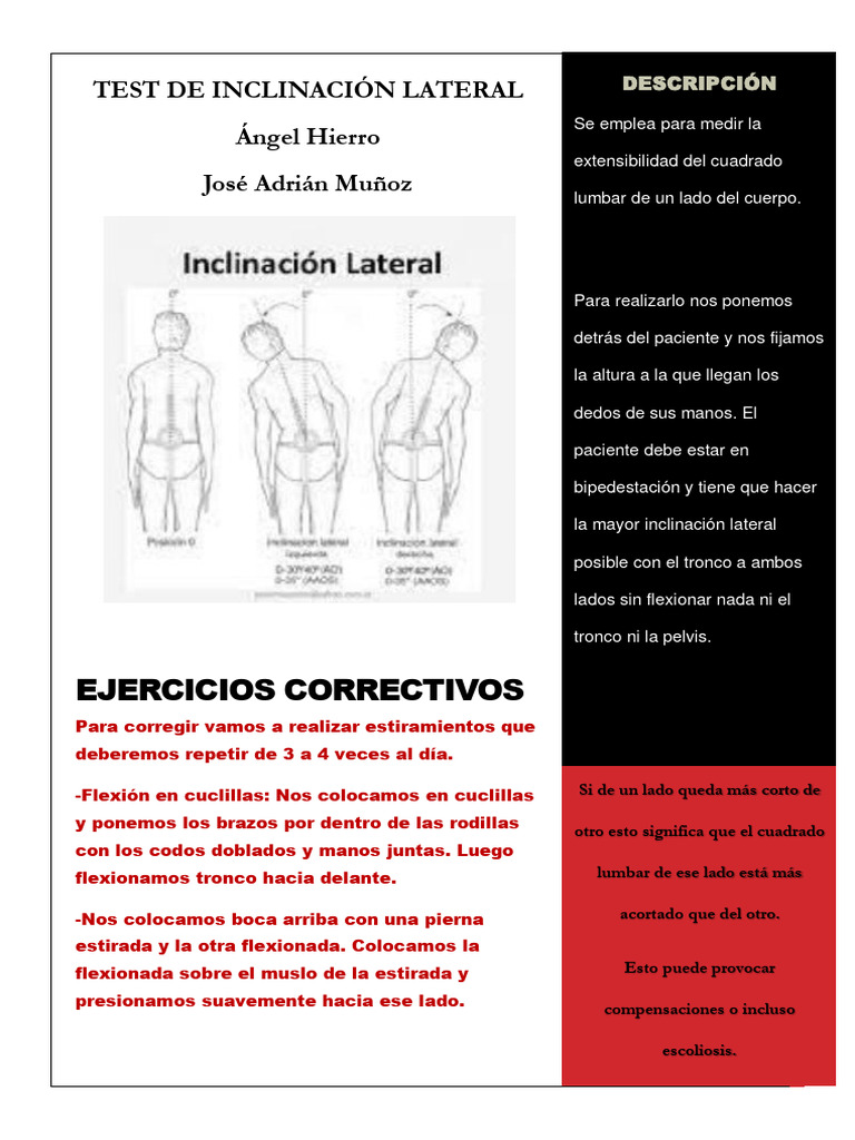 Test Inclinación Lateral | PDF