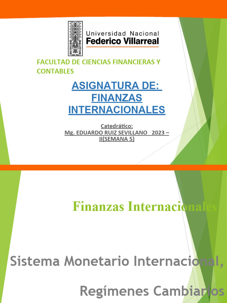 Finanzas Internacionales y Regímenes Cambiarios | PDF | Tipo de cambio ...