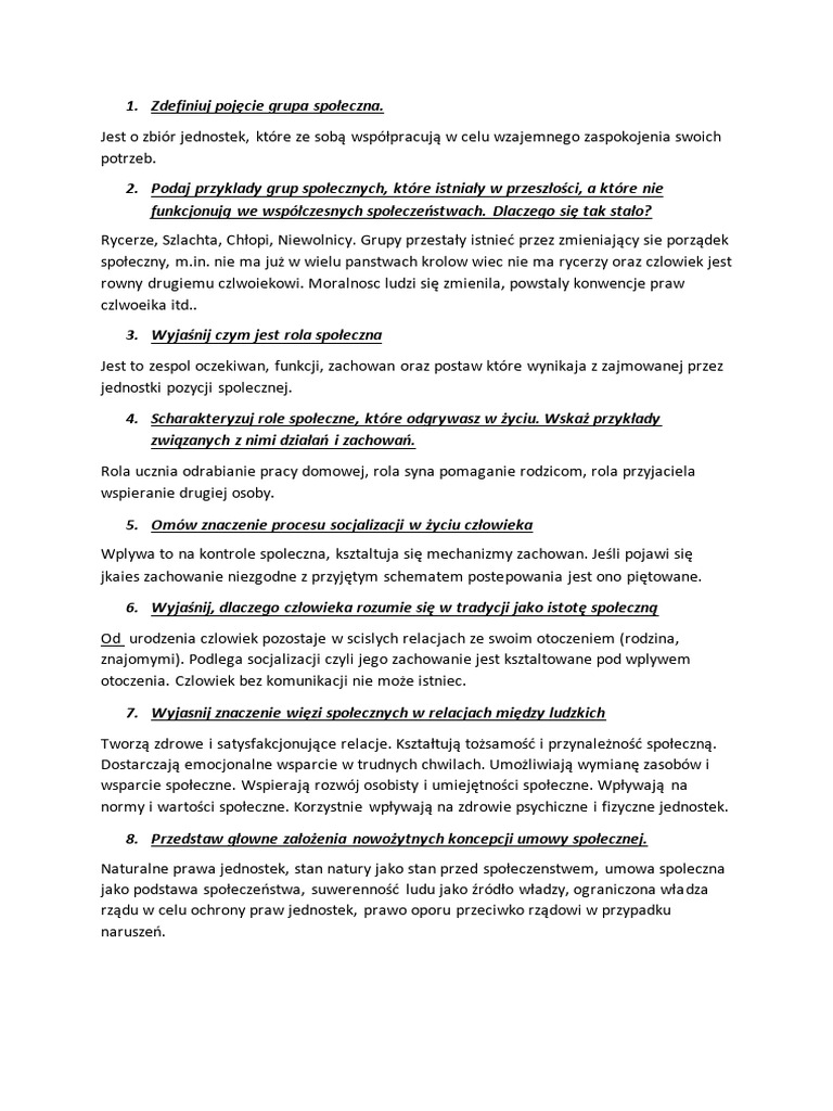 Opracowanie Pytan Z HiTu WSIP 1 Dział 1 Klasa | PDF