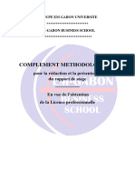 Methodologie Redaction de Rapport de Stage 