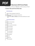 MS PowerPoint Keyboard Shortcuts