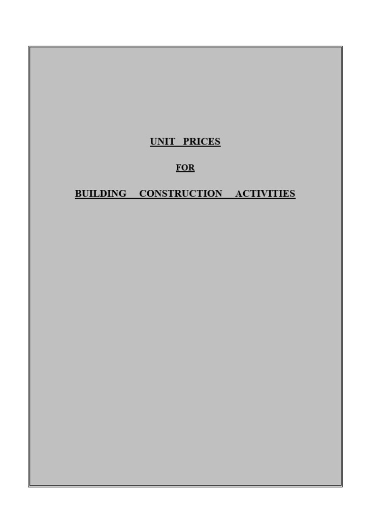 Unit Cost Analysis Dec PDF Flooring Tile