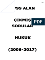 2006-2017 KPSS Hukuk Çıkmış Sorular