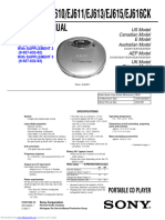 Sony D-E660 Service Manual