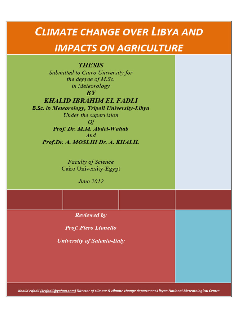 Climate Change Effects on Libya's Wheat | PDF | Subtropics ...