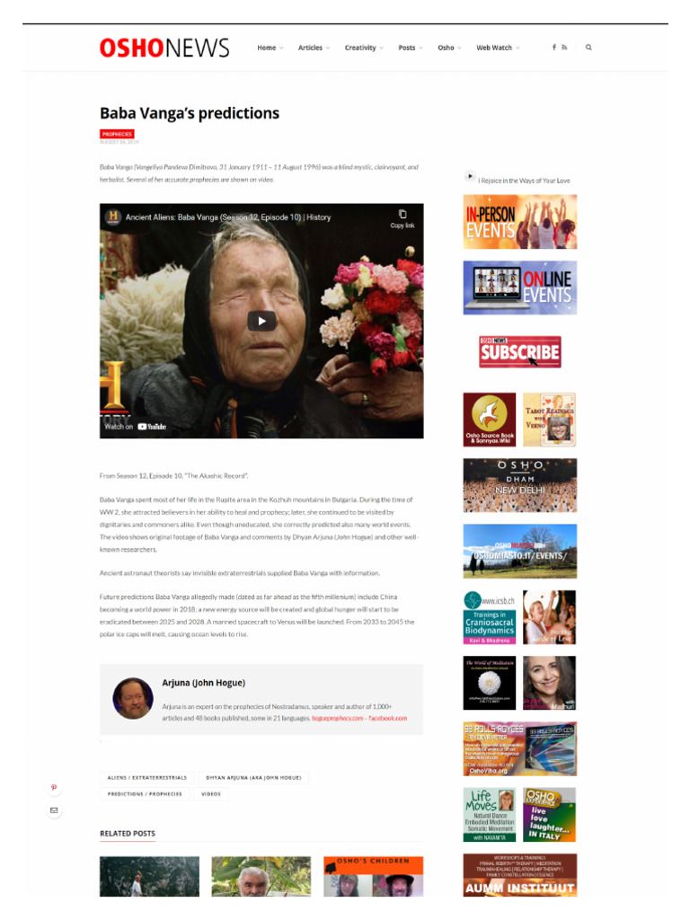 Baba Vanga's Predictions PDF