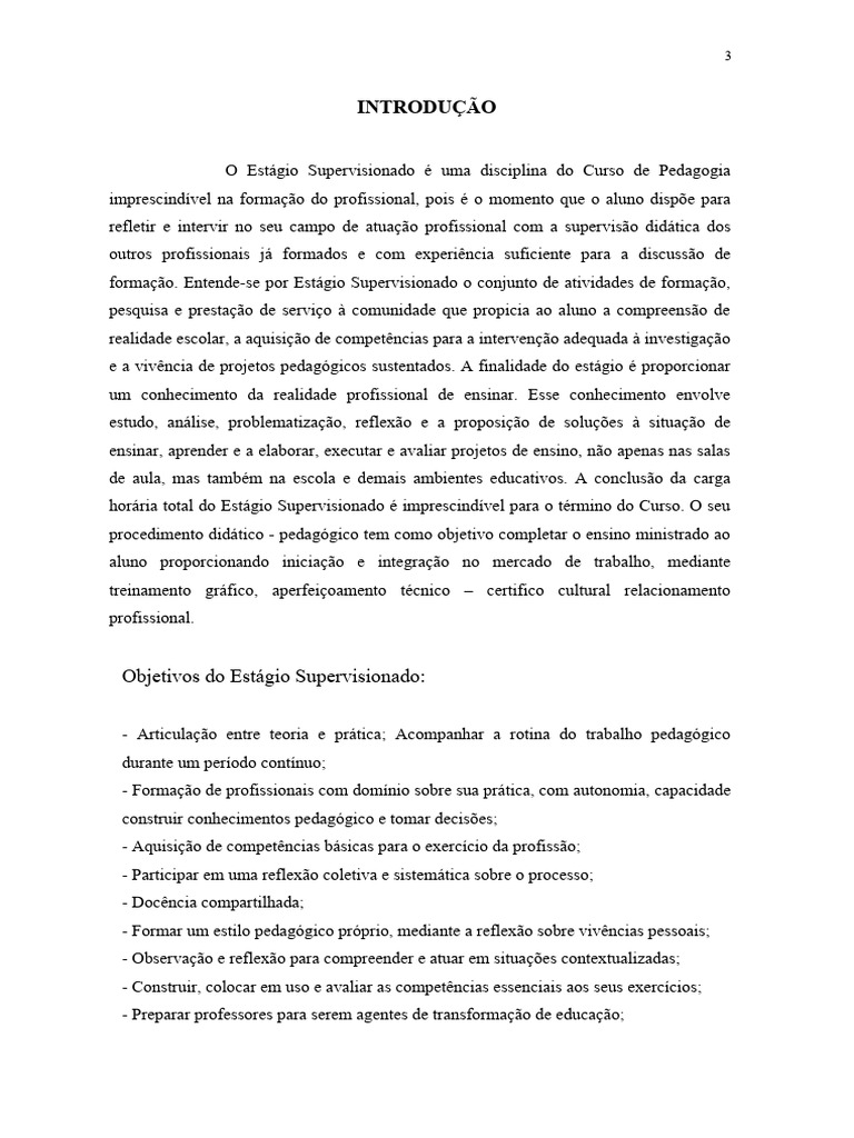 Relatório de Estágio em Pedagogia | PDF | Pedagogia | Gramática