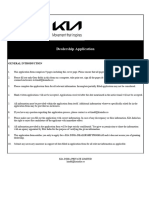 Kia India Dealership Application Form