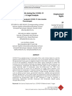 Employment Rights During The COVID-19 Pandemic: A Legal Analysis Employment Rights