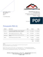 Presupuesto - P001-61 Juan Diego