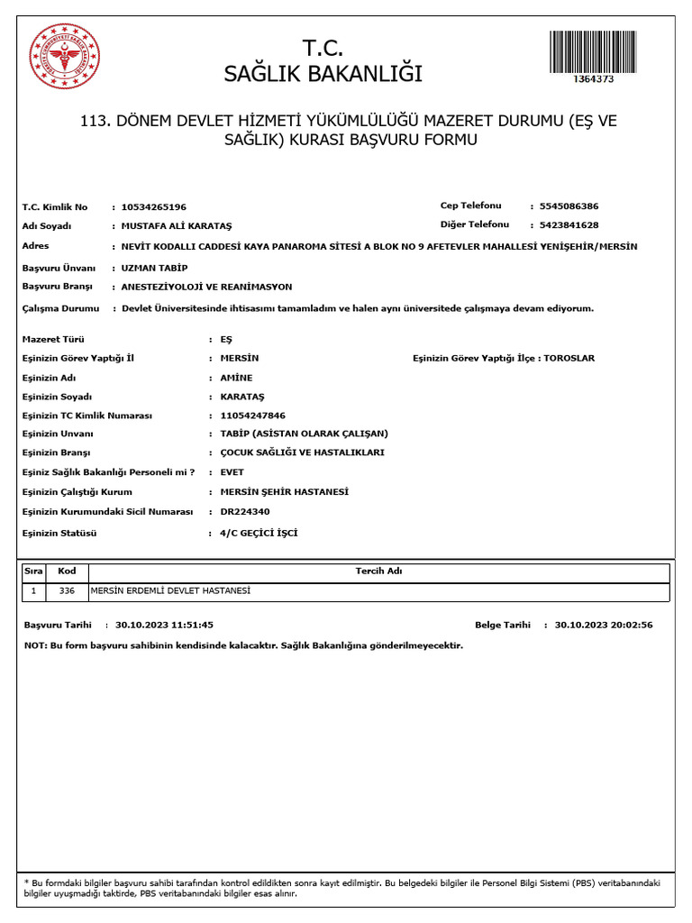 Basvuru formu pdf