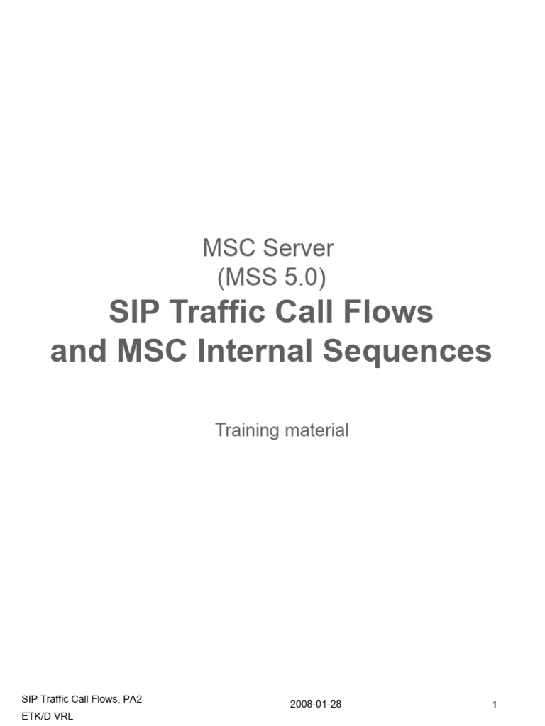 SIP Call Flows & MSC Sequences | PDF | Ip Multimedia Subsystem ...