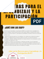 Barreras para El Aprendizaje y La Participación