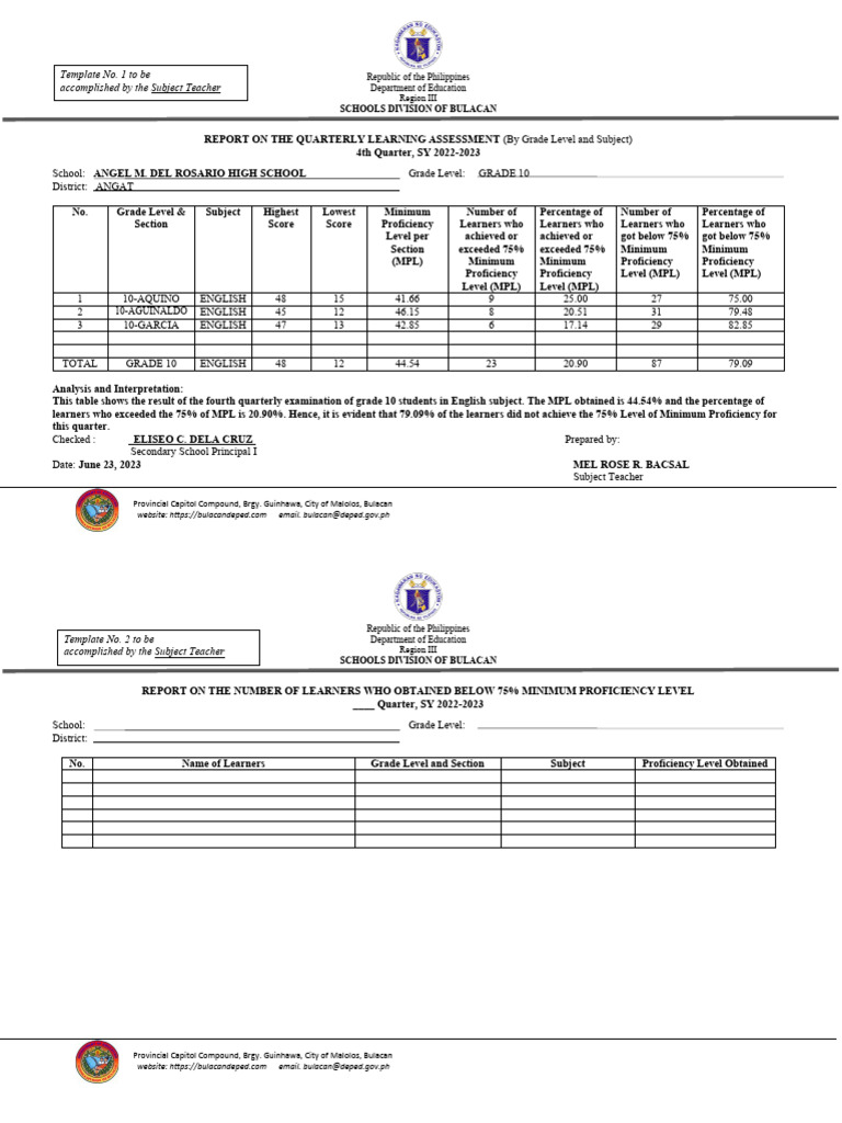 Intervention Plan 4thQ | PDF | Learning | Linguistics