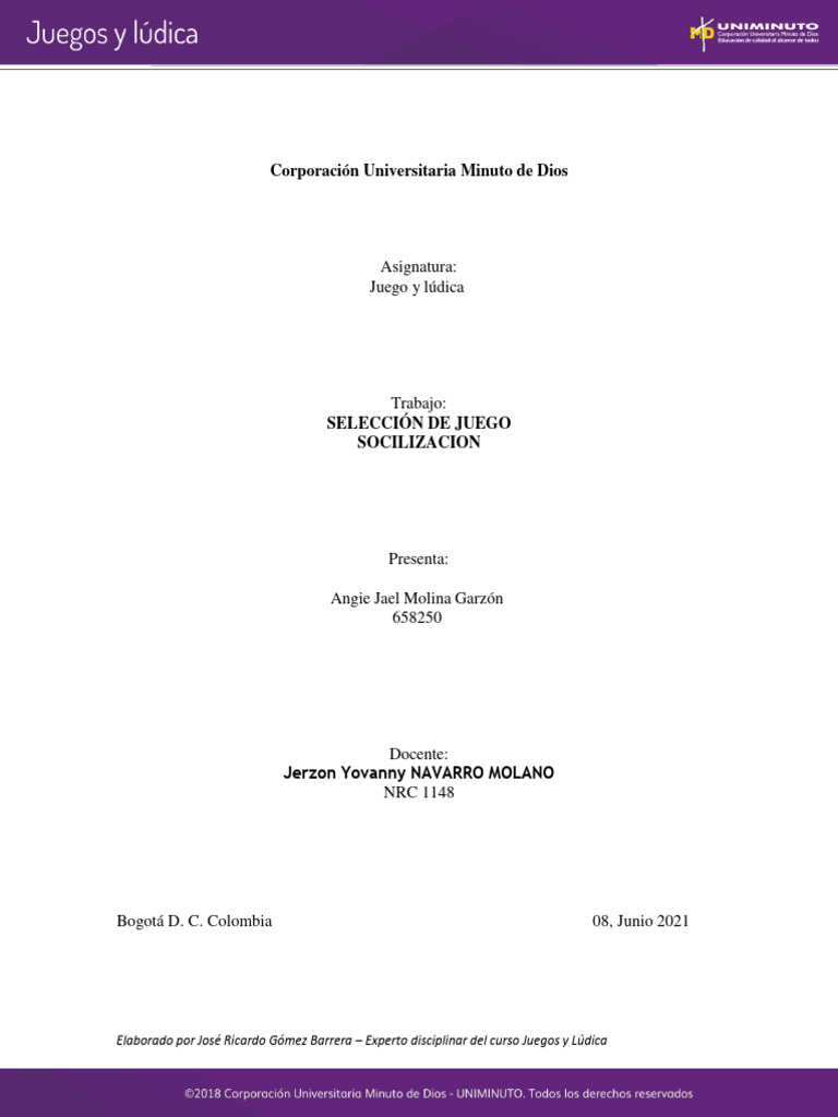 JUEGO y SOCIALIZACION PDF