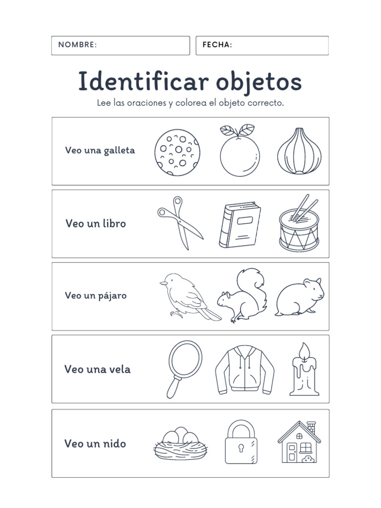 Identificaci n De Objetos En Im genes PDF Artes Del Lenguaje Y 