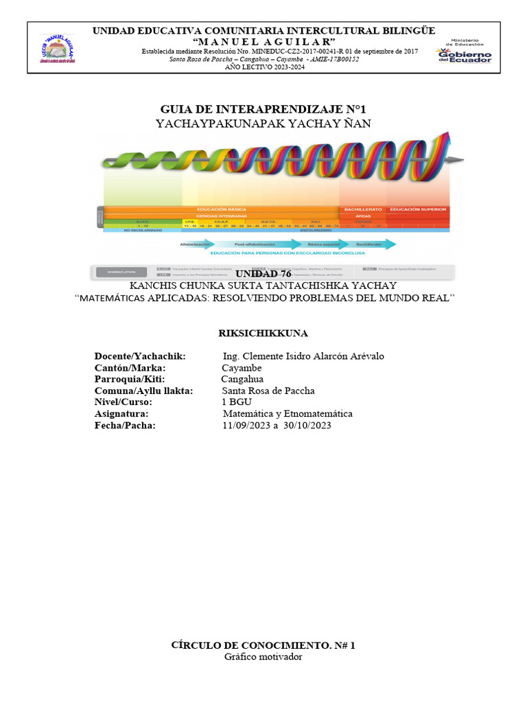 Guia Mate 1 Bgu U76 | PDF