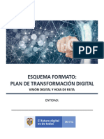 Microsoft PowerPoint - FORMATO PLAN DE TRANSFORMACIÃﬁN DIGITAL - Hoja de ruta y visiÃ³n digital