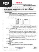 Service Instruction B.U.D.S. Aircraft Installation Instructions and Update For Rotax Engine Types 916 I, 915 I, 912 I and 914 Series