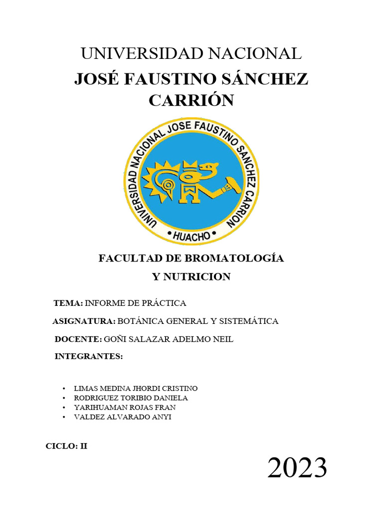 Botanica Final Informme | PDF | Hoja | Estoma