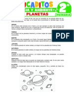 Los Planetas para Primer Grado de Primaria