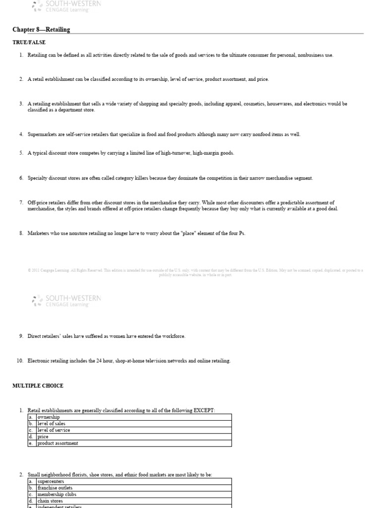 Chapter 8 Questions | PDF