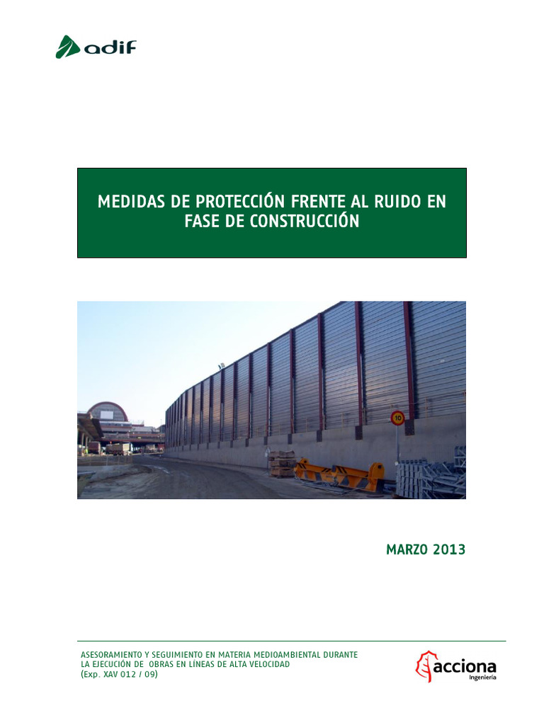Medidas de Protección Frente Al Ruido en Fase de Construcción Marzo ...