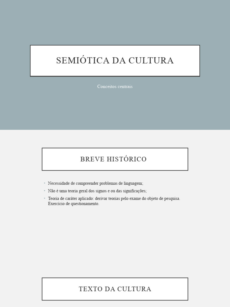 Semiótica Da Cultura | PDF