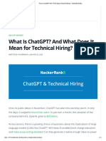 ChatGPT & Technical Hiring