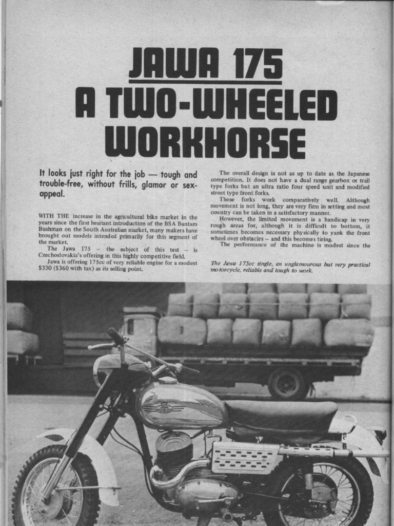 Jawa 175 Ag (Two Wheels January1970) | PDF