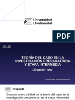 7 Teoría Del Caso en La Investigación Preparatoria, Etapa Intermedia y Juicio Oral