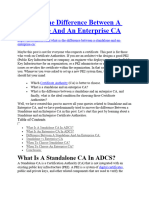 What Is The Difference Between A Standalone and An Enterprise CA