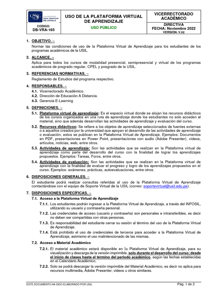 Db vra 165 uso de la plataforma virtual de aprendizaje pdf