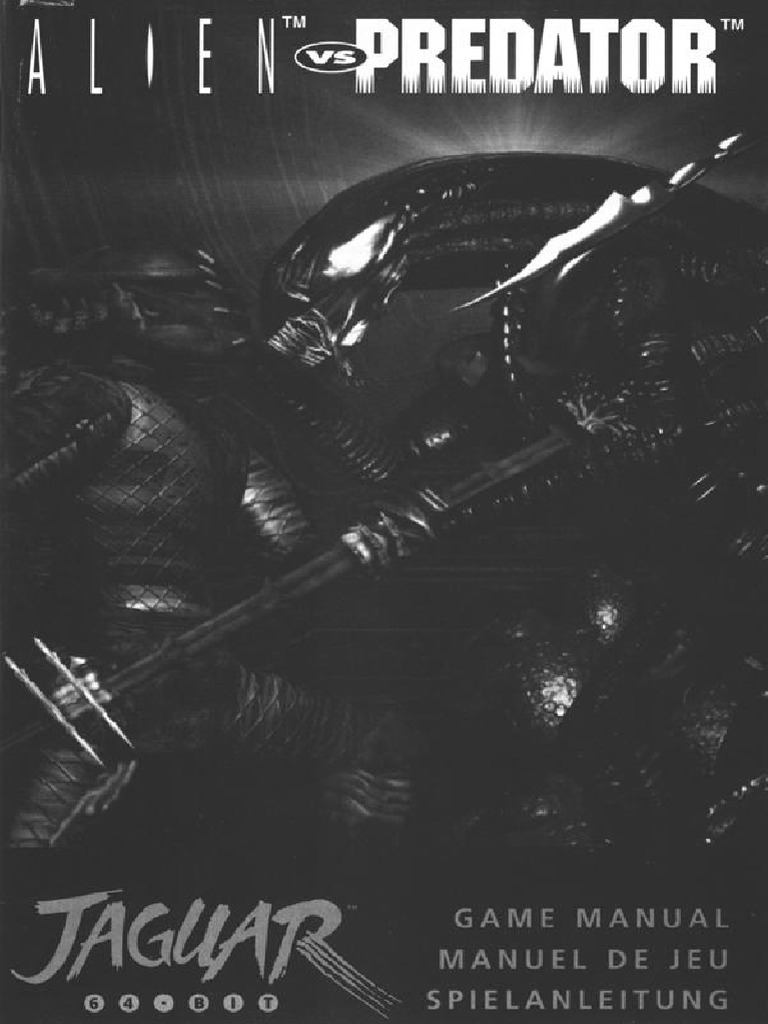 Alien Vs Predator 1994 Atari Manual | PDF