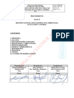 SGI-P-15 Identificación de Aspectos, Impactos Ambientales, Evaluación y Control