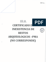 Certificado de Inexistencia de Restos Arqueologicos - Pma