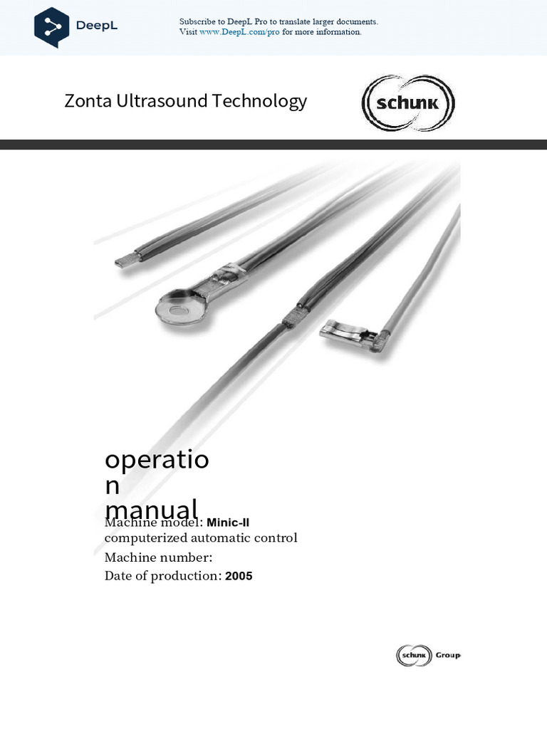 Minic-II Ultrasonic Welding Manual | PDF