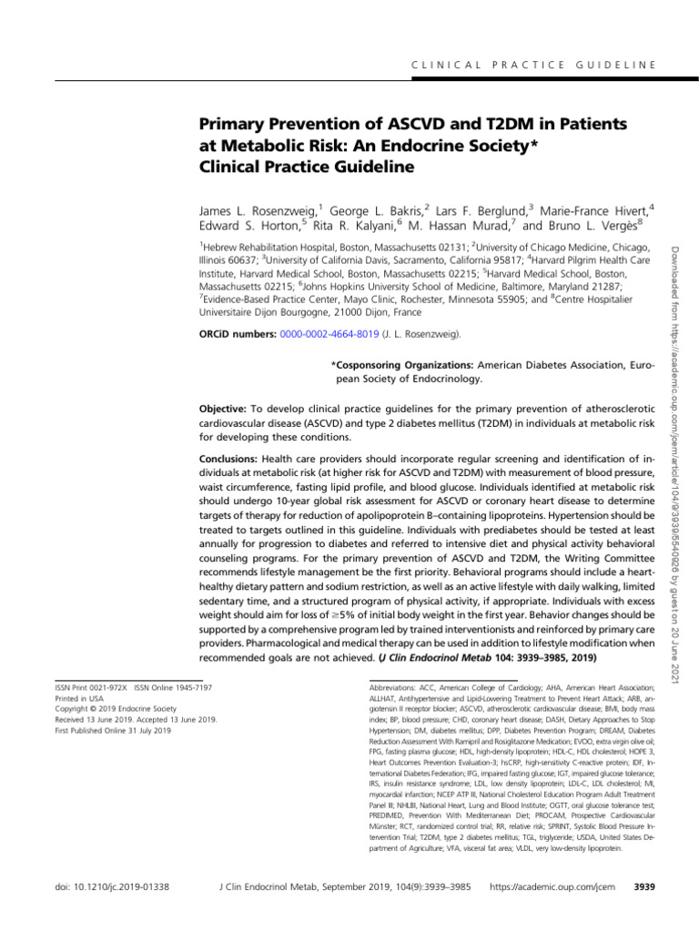 2019 jcem primary prevention of ascvd and t2dm in patients at metabolic
