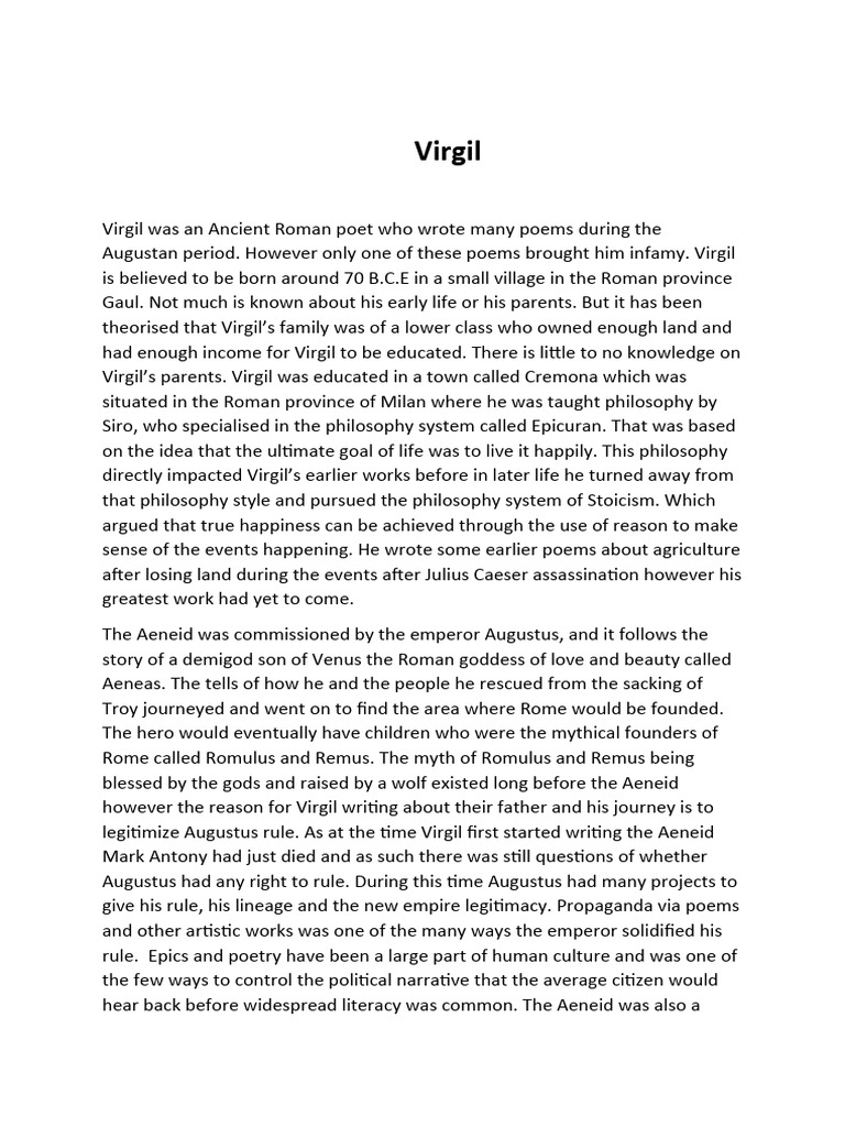 Personalites in Ancient History Virgil Emily Grace PDF