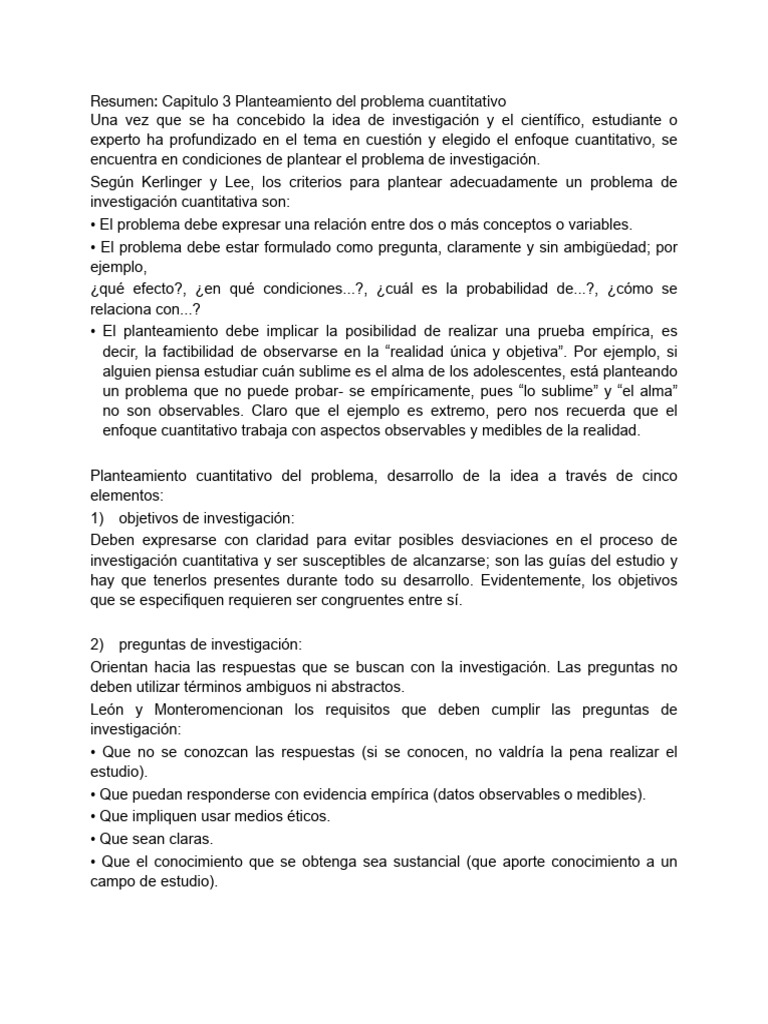 Resumen Cap 3 | PDF