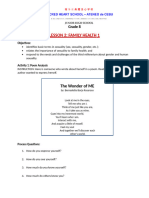 Grade 8 - LESSON 2 FAMILY HEALTH 1