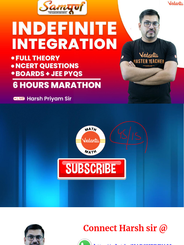 Indefinite integration marathon 6 hours pdf integral