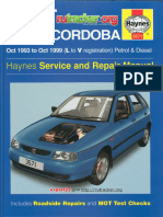Seat Ibiza Cordoba Oct 1993 To Oct 1999 (L To V Registration) Petrol Diesel