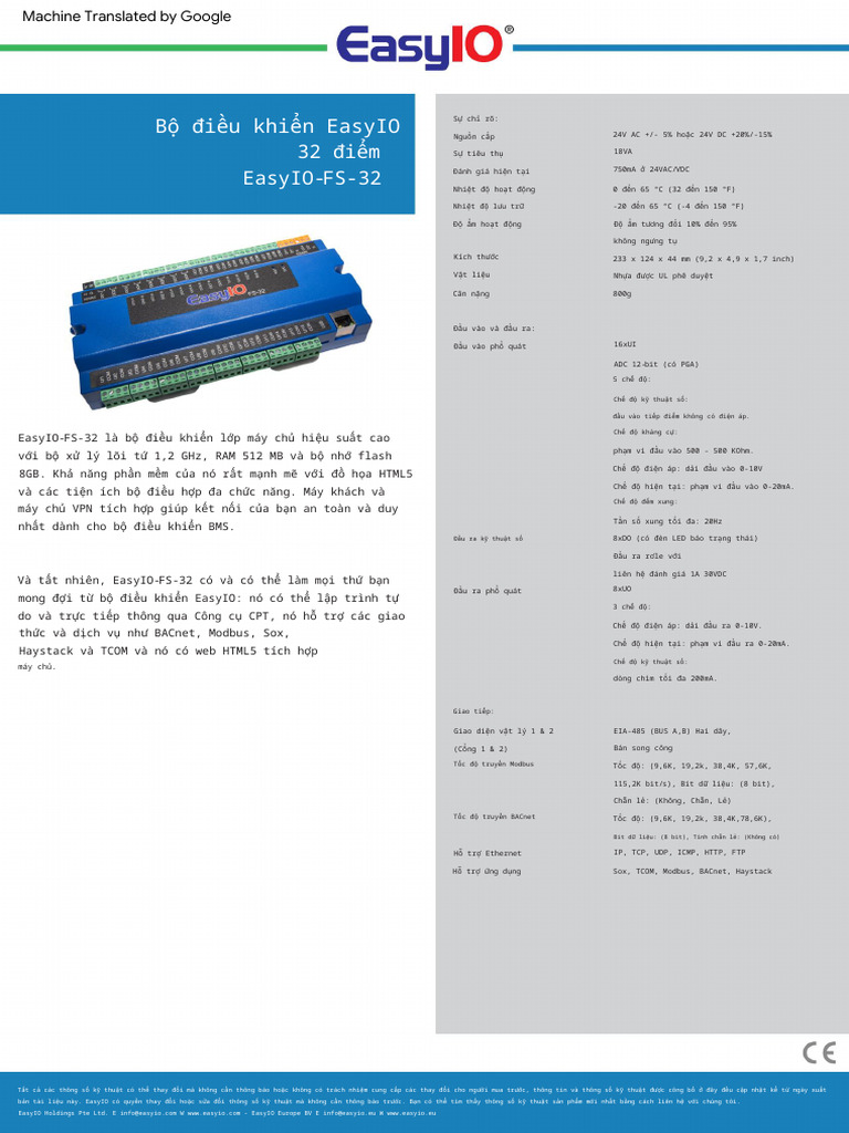 Datasheet_EASYIO-FS-32 (1) | PDF