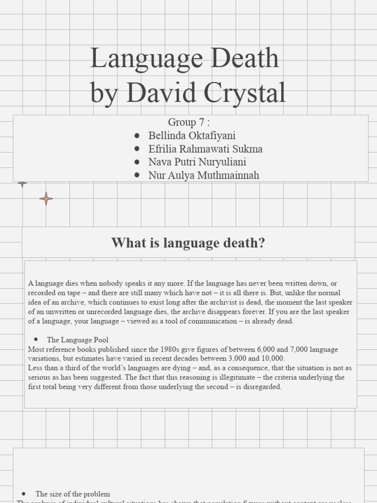 Book report a language death group 7 pdf