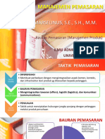 Pertemuan 6 Manajemen Pemasaran - Marselinus