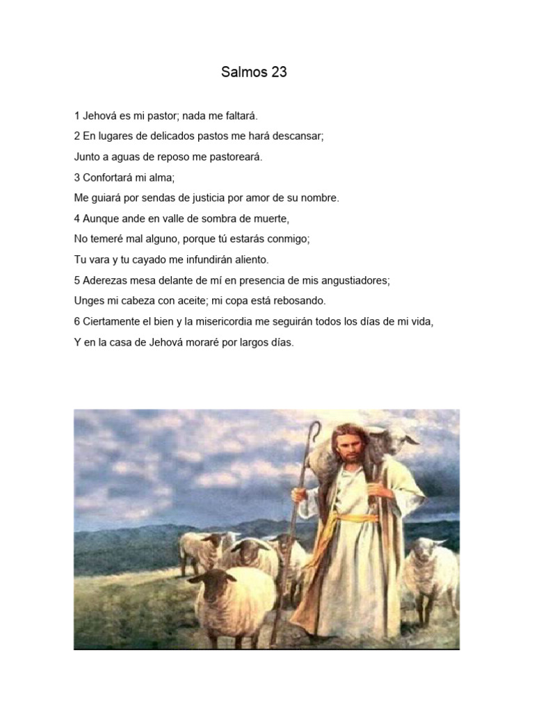 Salmo 23: El Señor es mi Pastor | PDF